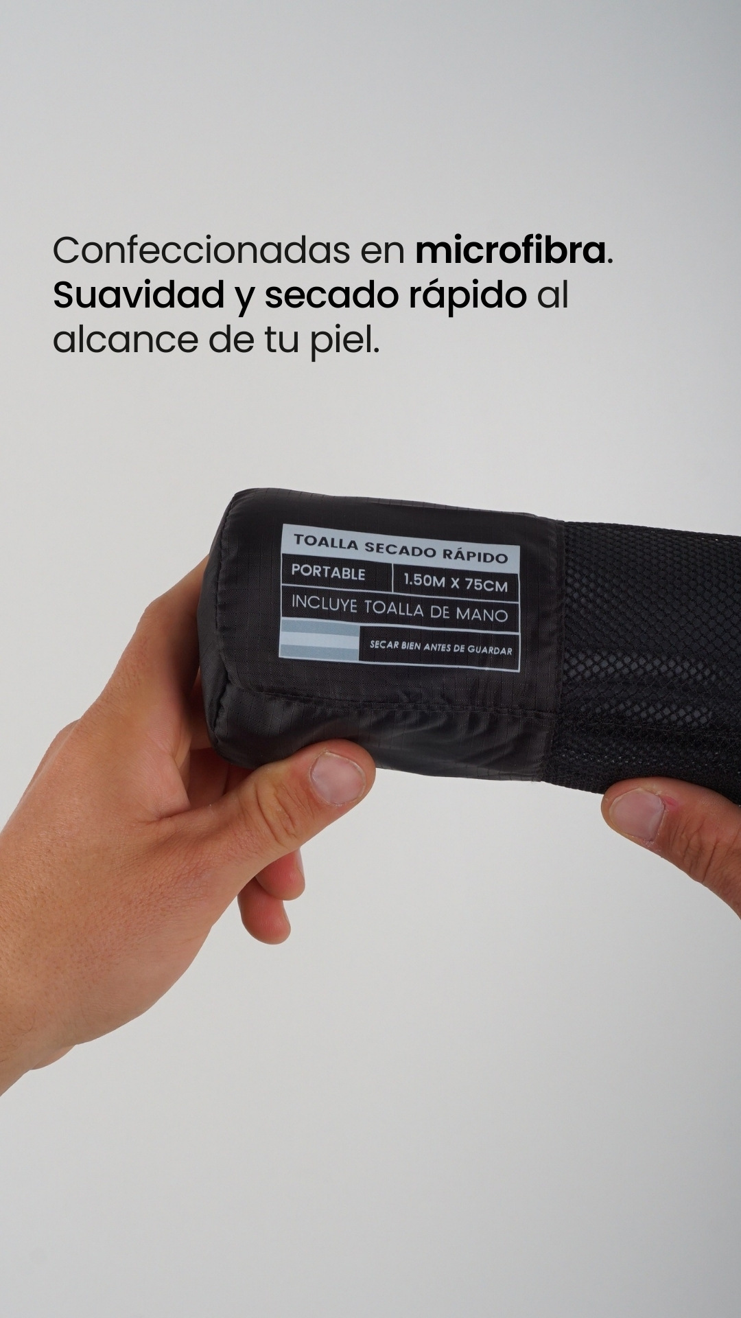 Confeccionadas en microfibra. Suavidad y secado rápido al alcance de tu piel.